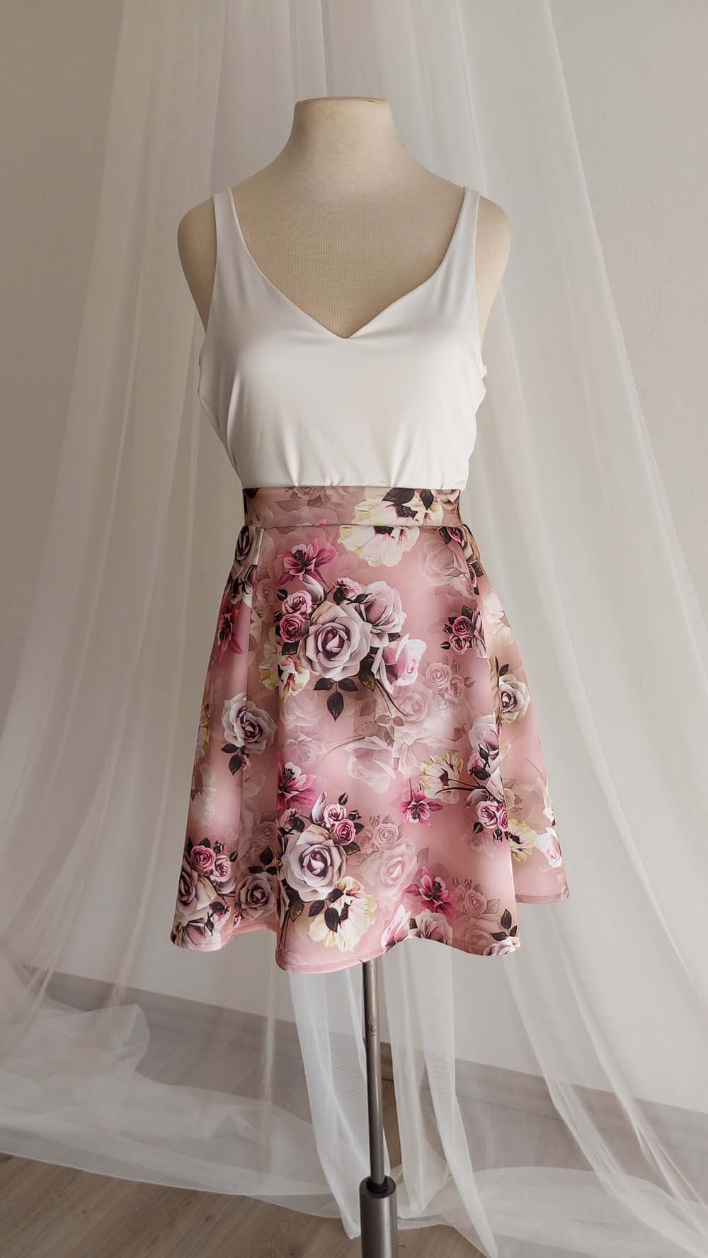 Flower skirt pink on sale dress